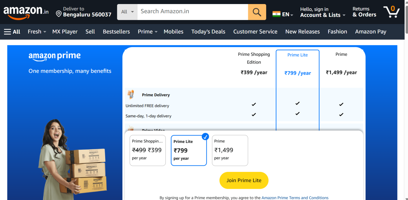 Amazon Prime Lite