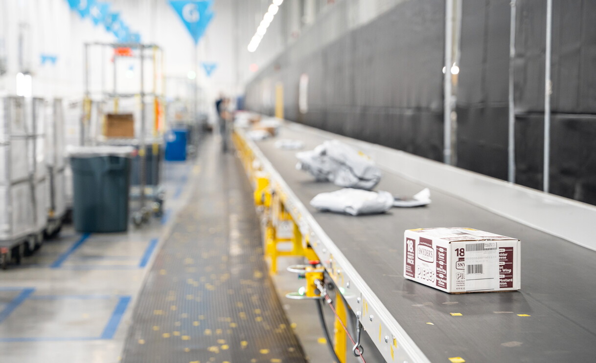 The inside of Amazon fulfillment center, SCA5.