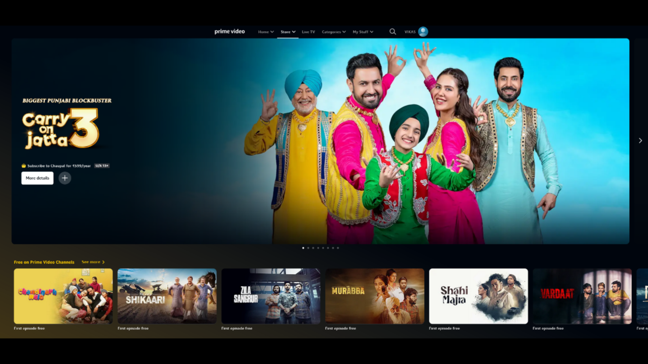 Punjabi movies on Prime Video