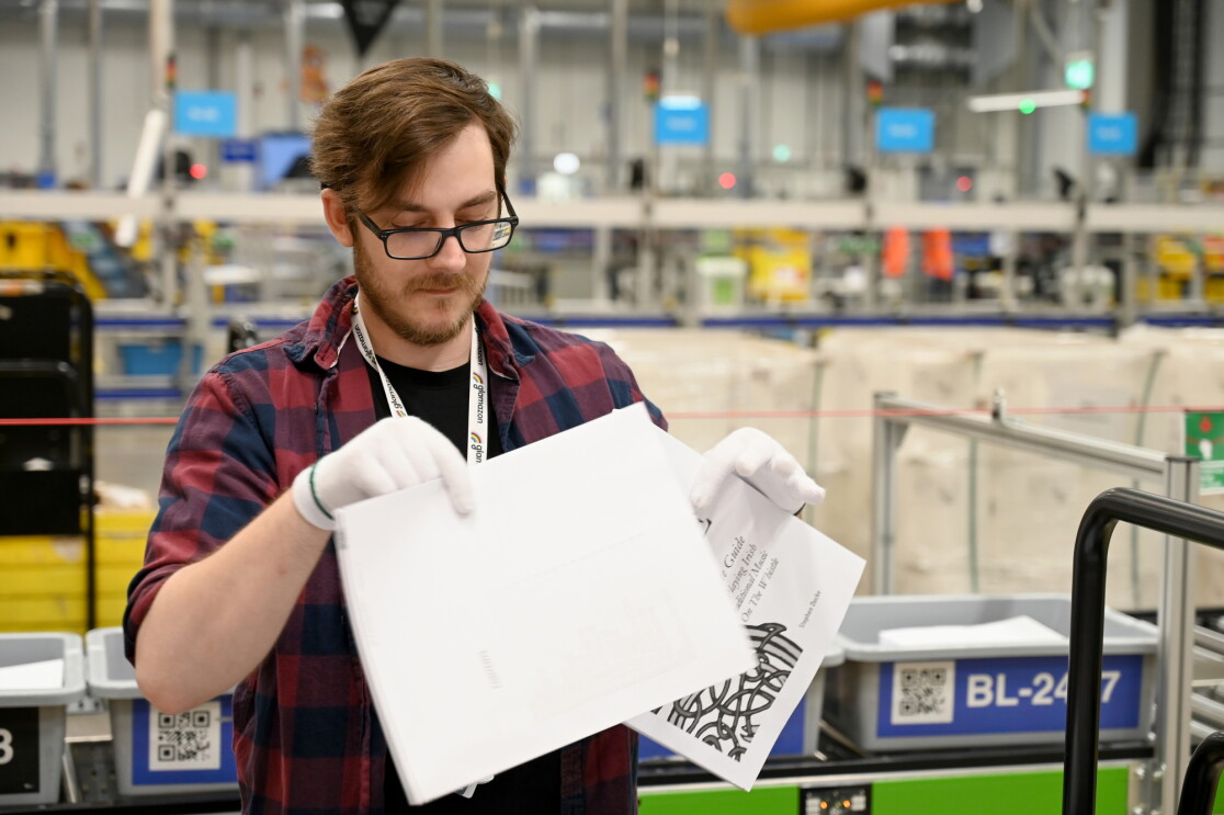 James conducts quality checks for a sample print