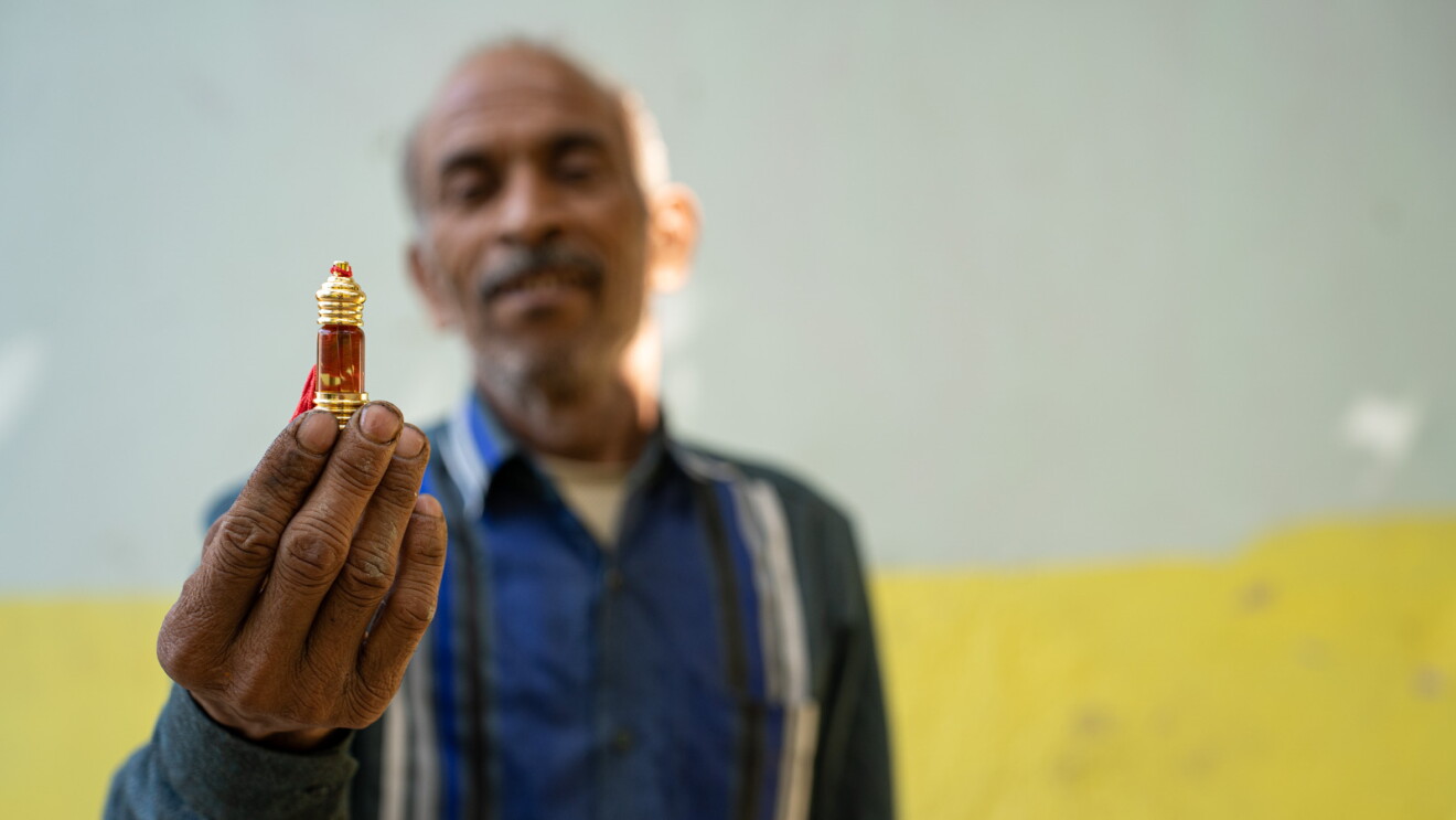 Boond attar factory in Kannauj