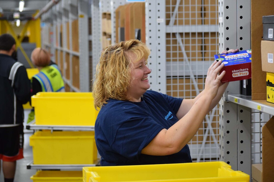 Amazon associates at Jeffersonville, IN fulfillment center