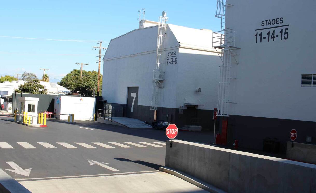 An image of the sound stages at Amazon Studios in Culver City