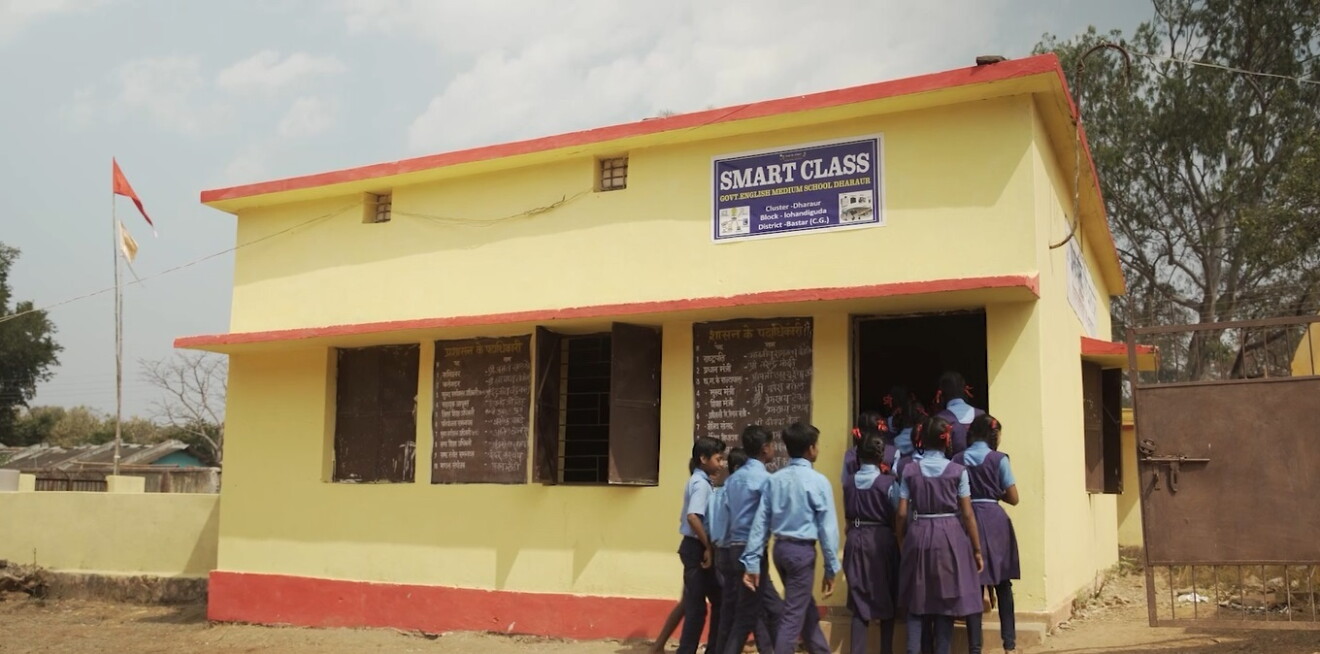 Kids in a school in Bastar