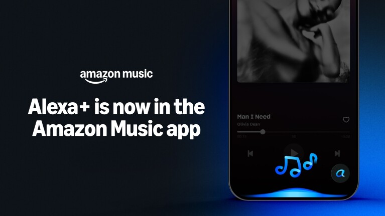 Amazon Music app interface showcasing Alexa+ integration