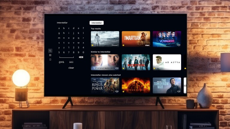 Prime Video and AI features: search for Interstellar on Prime Video platform