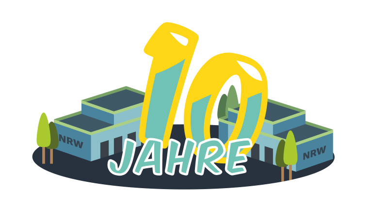 10 Jahre Amazon in NRW Logo