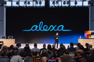 Panos Panay on stage at the Amazon Alexa Event 2025