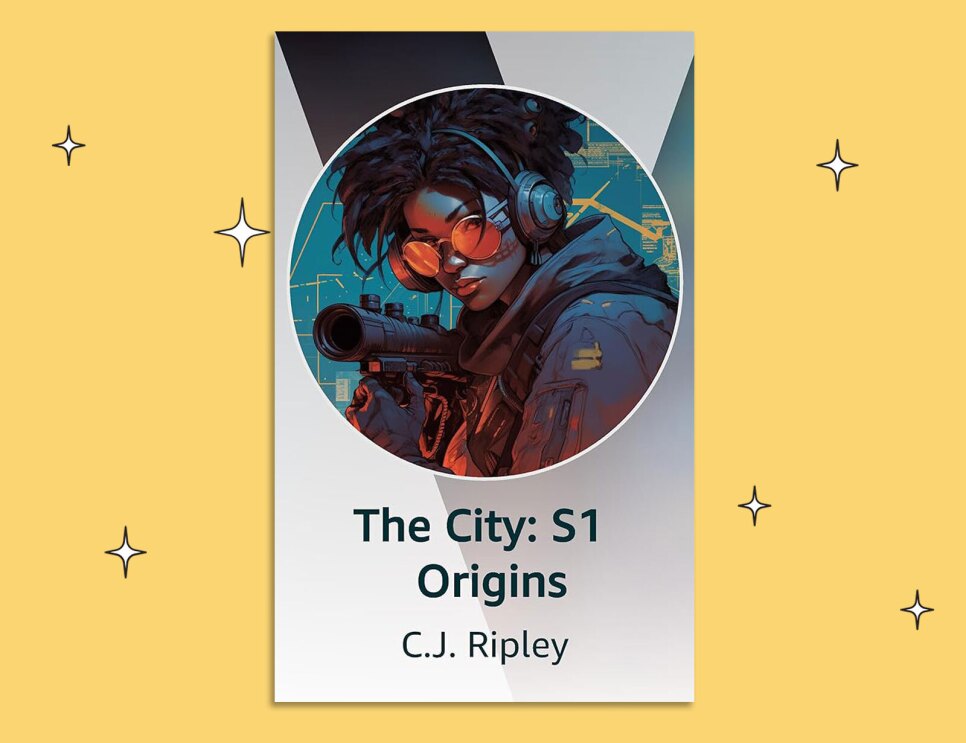 An image of the cover of 'The City: S1 Origins' with a yellow background.
