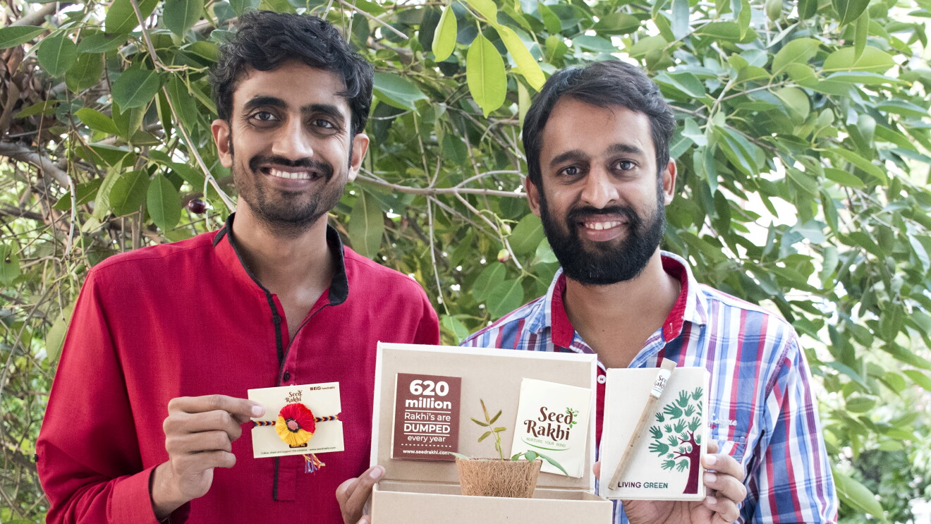 Seed Rakhi founders with their product