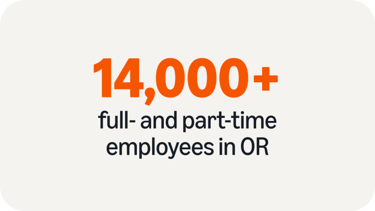 14000 employees in Oregon