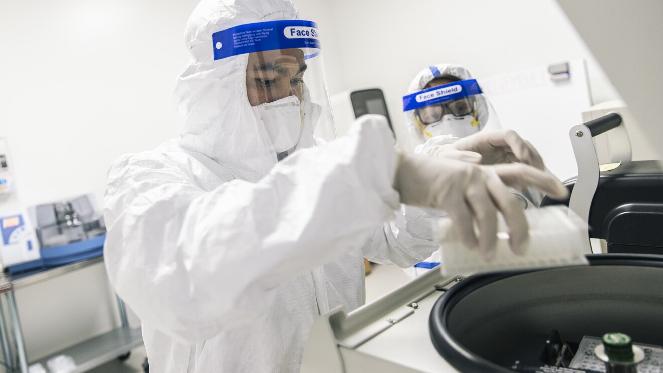Inside a medical laboratory