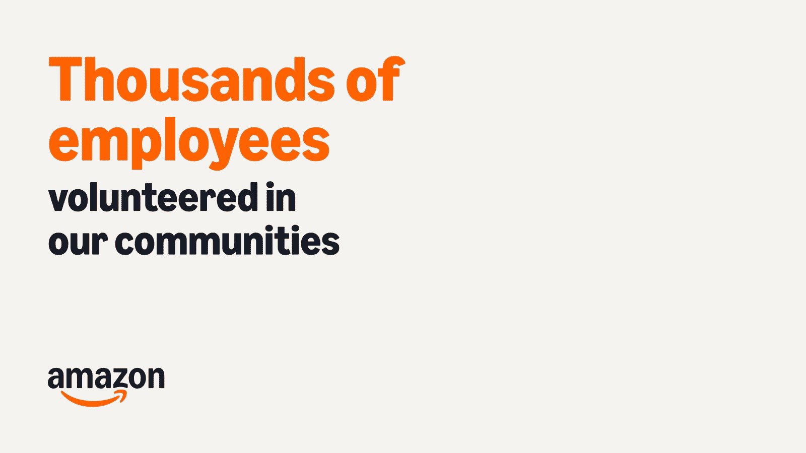 Amazon highlights employee volunteerism in communities