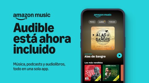 Amazon Music incluirá audiolibros de Audible para los clientes de Italia, España, Alemania, Japón y Brasil