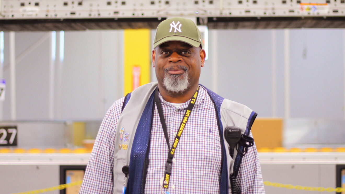 An image inside an Amazon fulfillment center in San Marcos, Texas