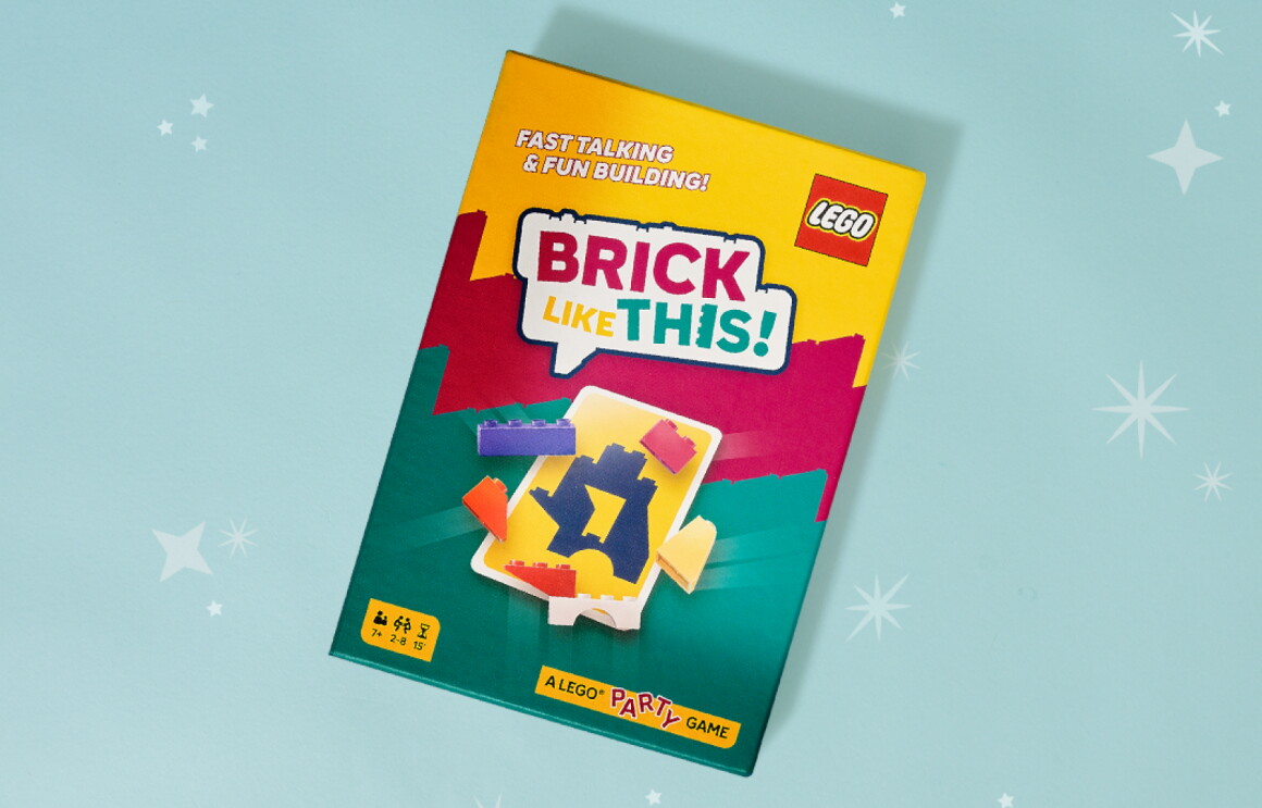 LEGO party game box 'Brick Like This!' for fast talking and fun building