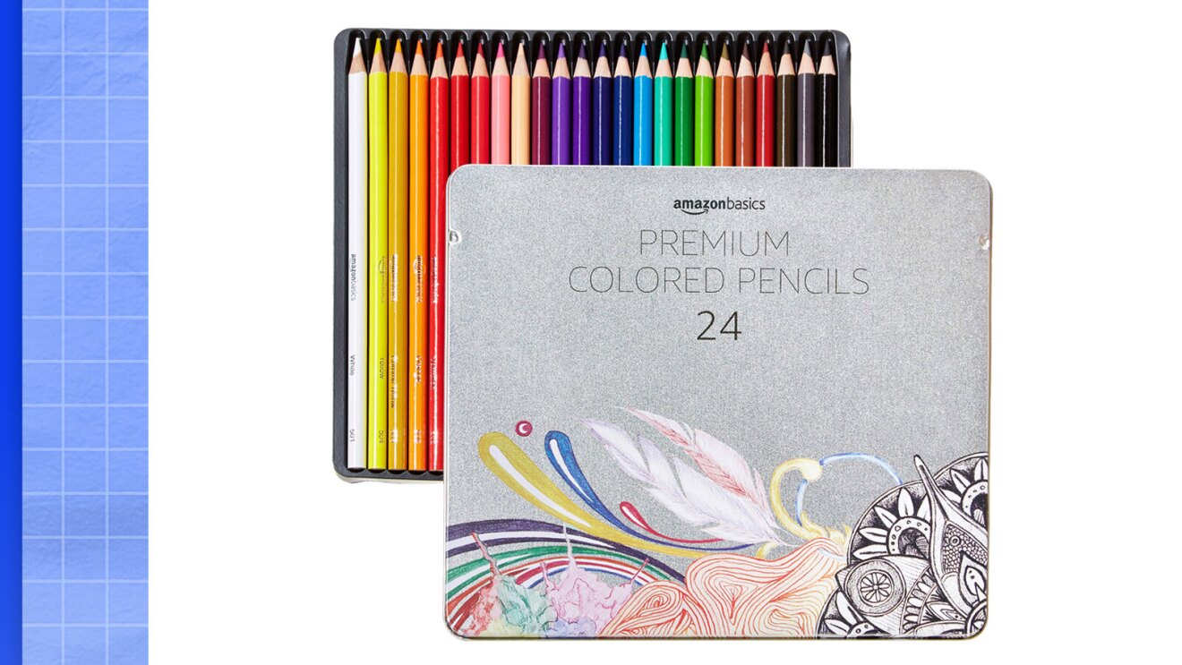 Image of 24 premium colored pencils.