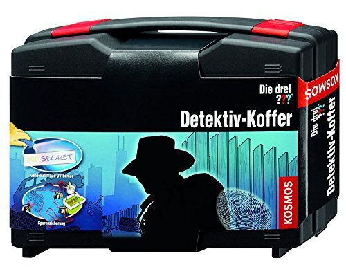 Abbildung des Drei ??? Detektivkoffers von KOSMOS, erhältlich auf Amazon.de.
