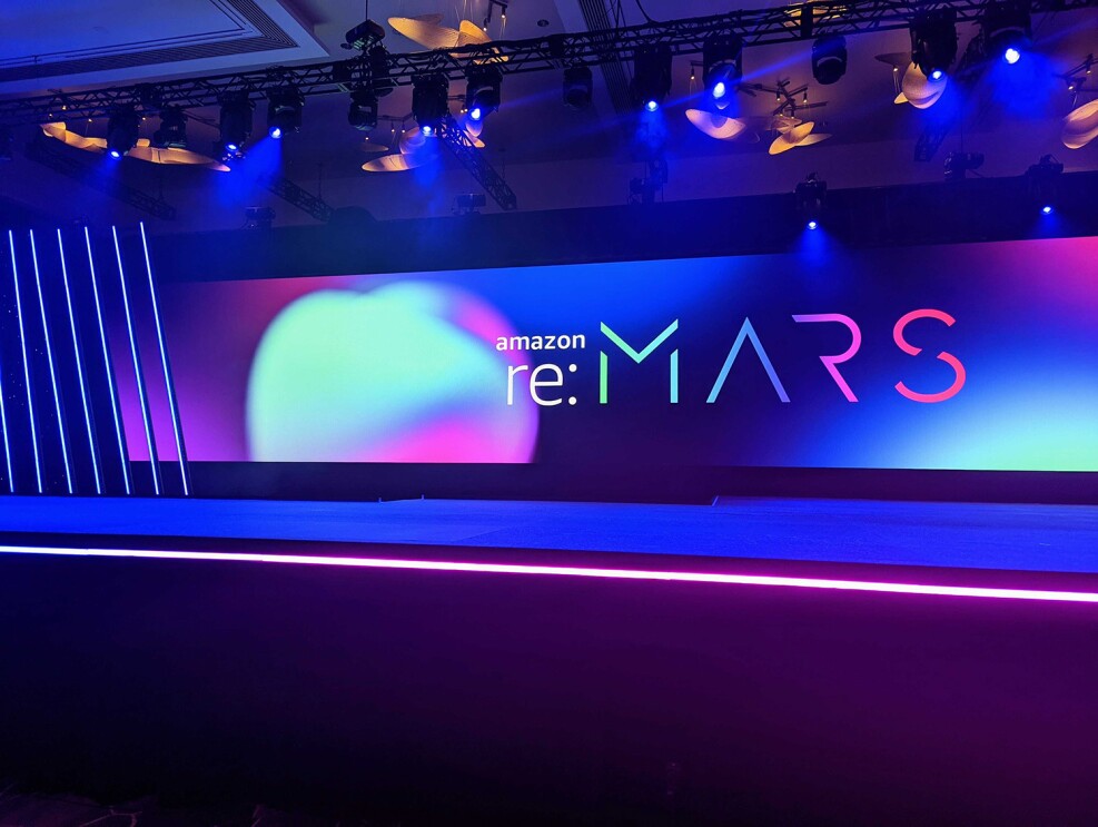 An image of the re:MARS keynote stage.