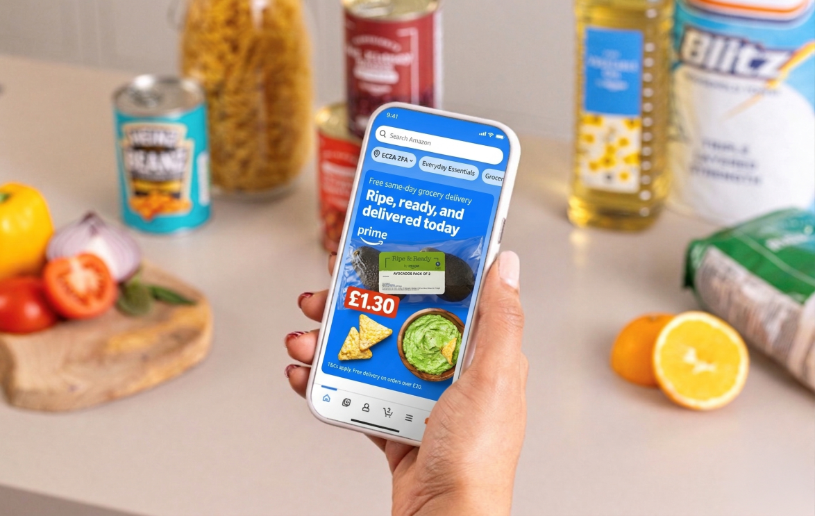 Same day grocery delivery notification on phone