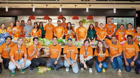 Amazon volunteers group photo 