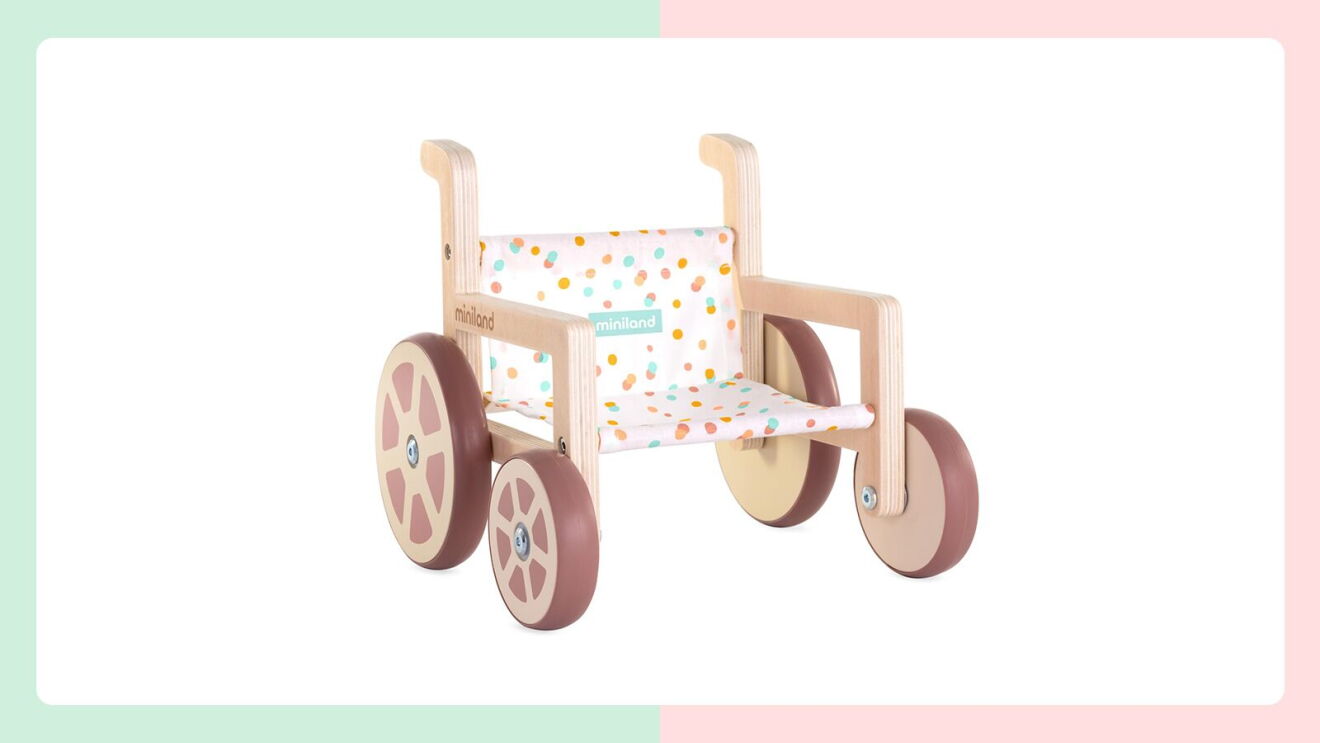 Miniland Wooden Doll Wheelchair