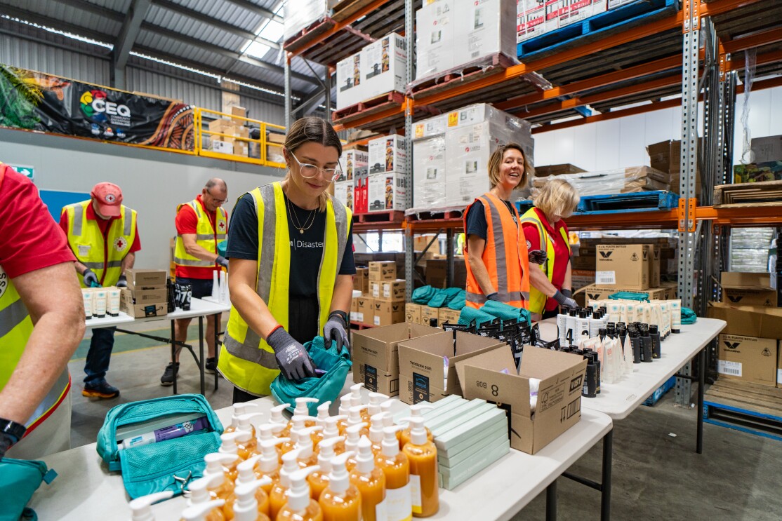 Disaster Relief Kits packing line