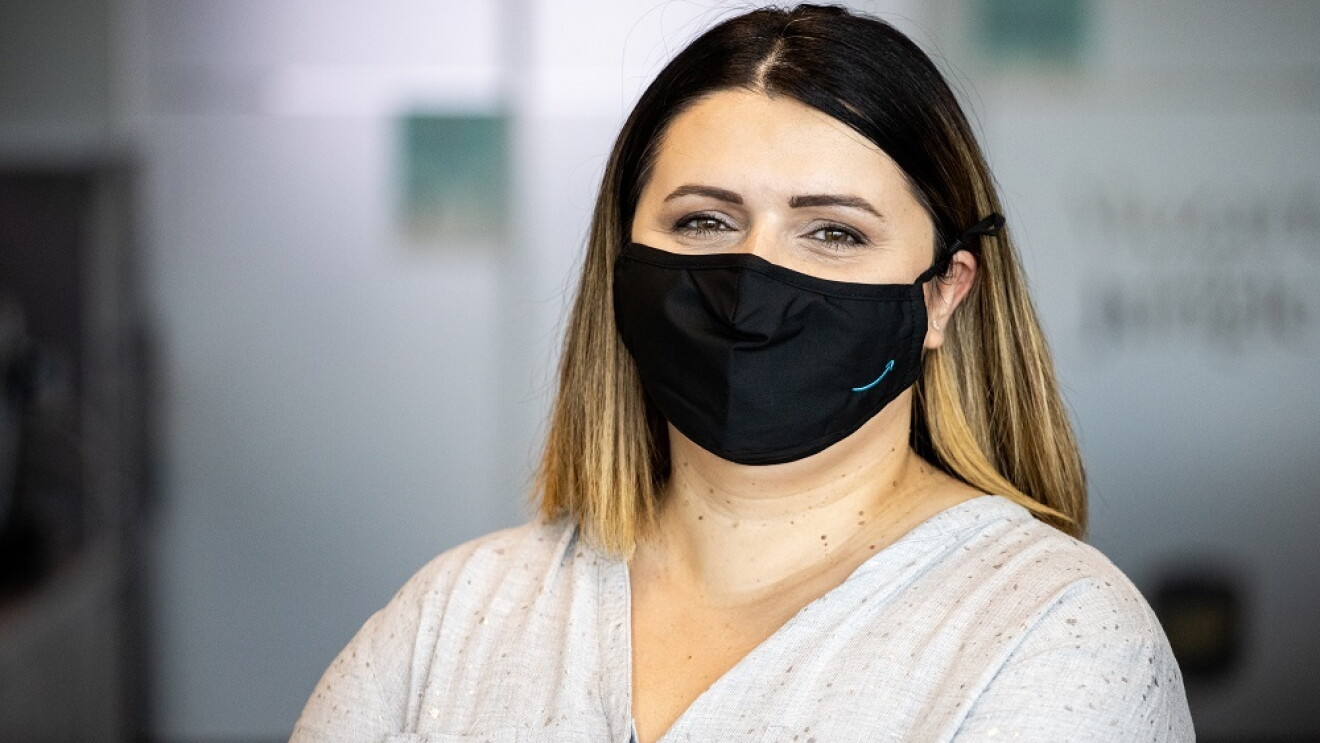 woman with mask
