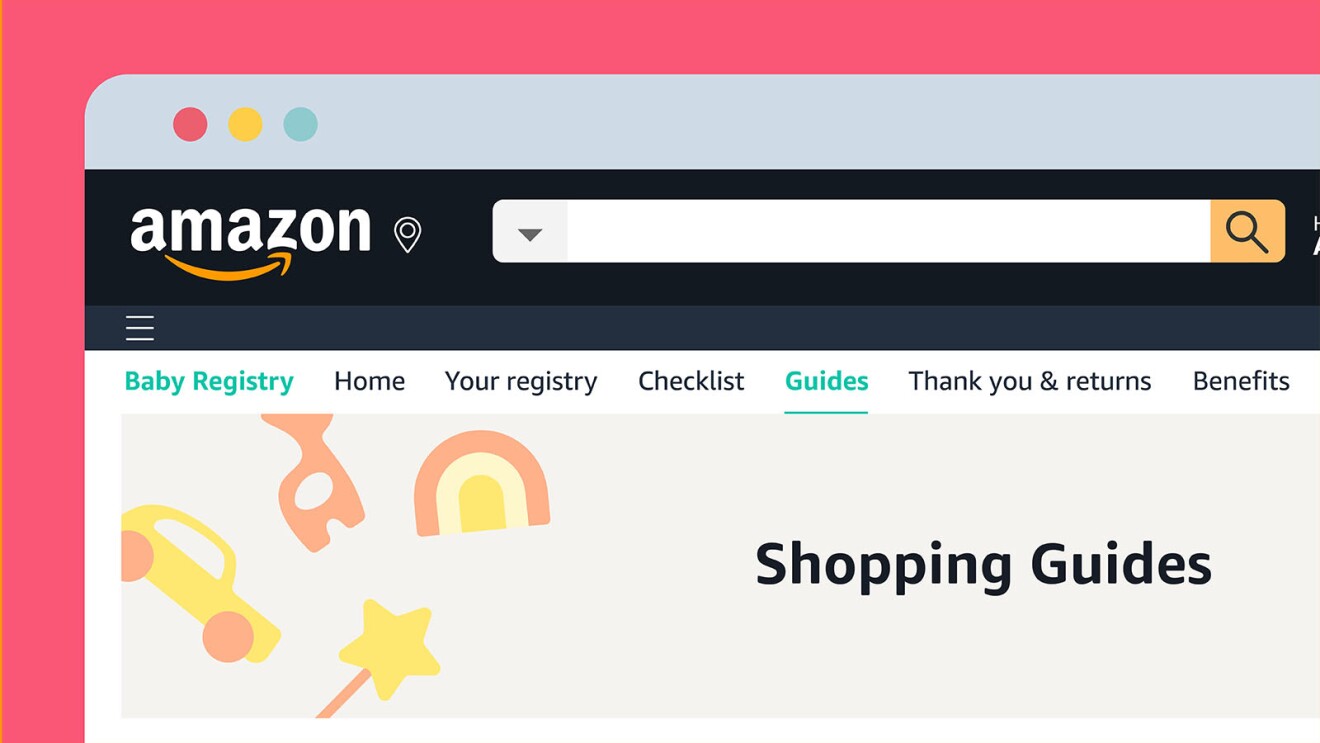 Amazon baby registry shopping guides webpage
