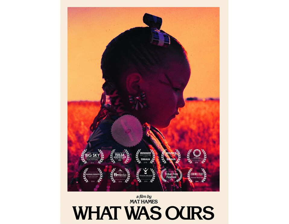 Promotional material for a movie about Native American culture, heritage, and history