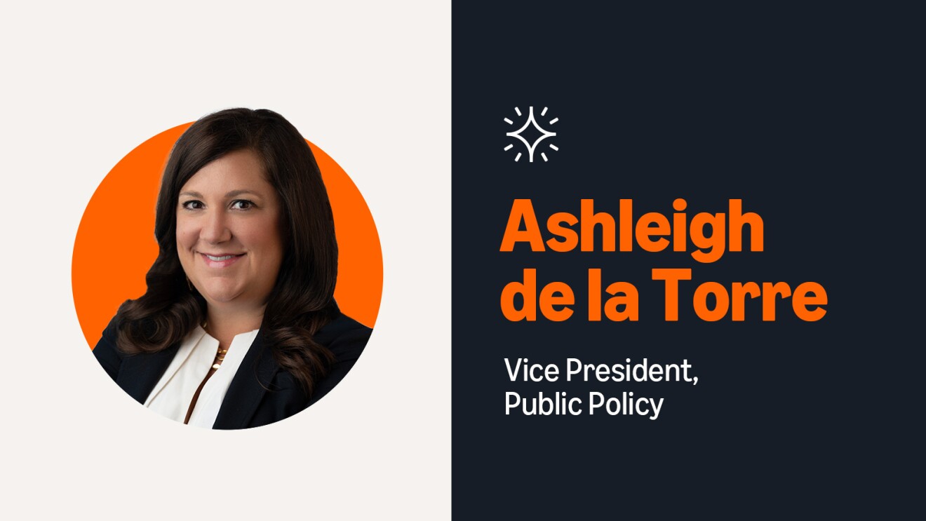 Ashleigh de la Torre, VP Public Policy, professional profile image