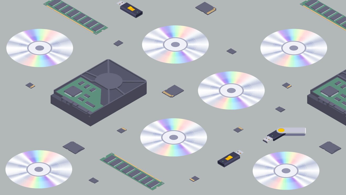 一个图形的dvd和科技作品。