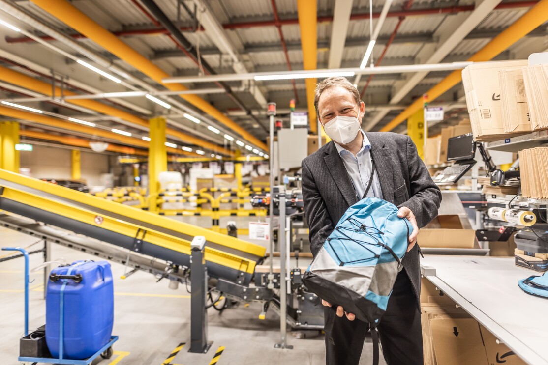 Frankenthals Bürgermeister beim Packen.