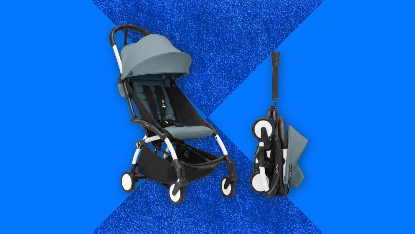 Compact baby stroller shown open and fully folded for travel for Amazon Prime Big Deal Days 2026