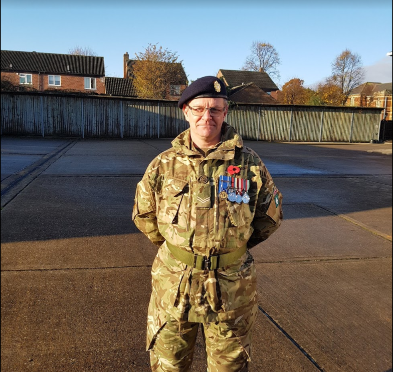 Gary Scott Wishart in his army uniform