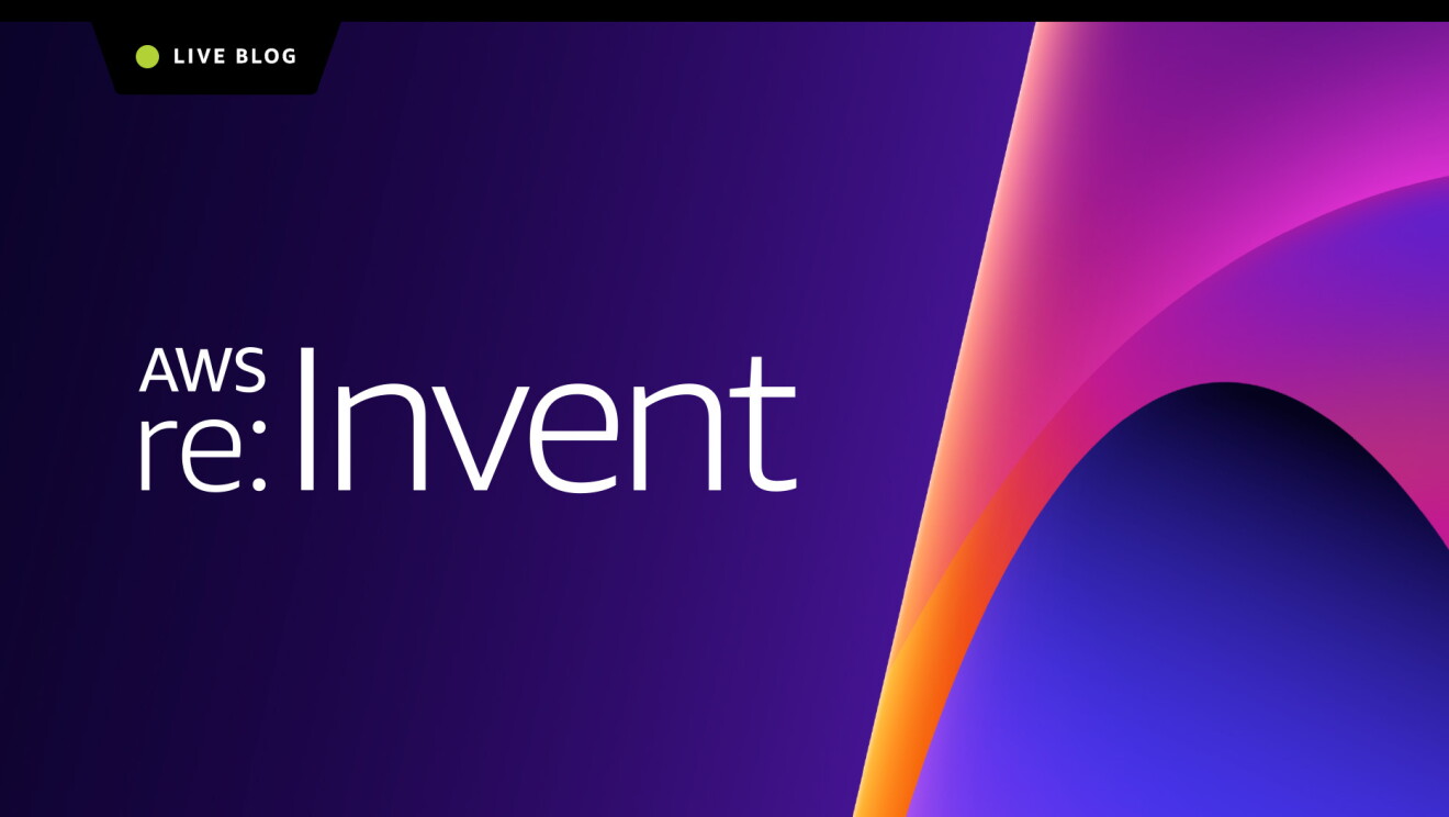 A graphic that includes AWS re:Invent branding.