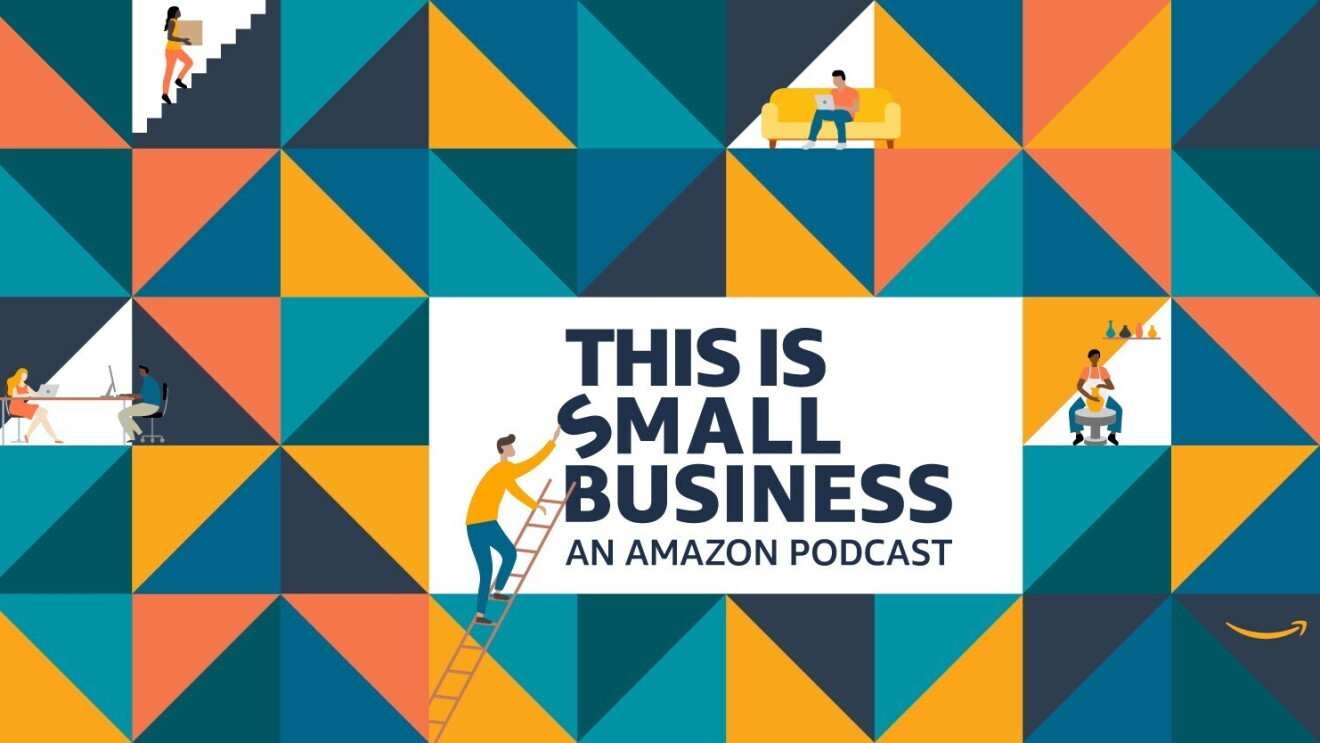 Graphic of the "This is Small Business" podcast logo.