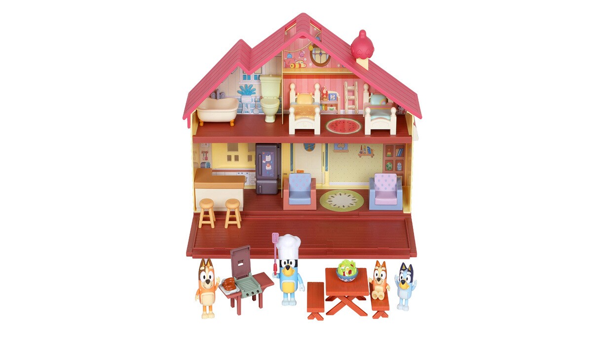 An image of the Bluey Heeler Family Home & Outdoor BBQ Set children's toy