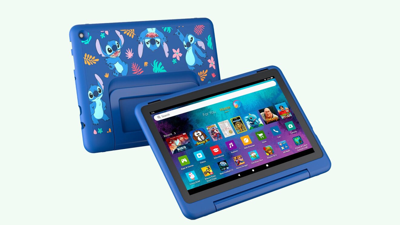 Amazon Fire HD kids edition with Lilo & Stitch themed protective case