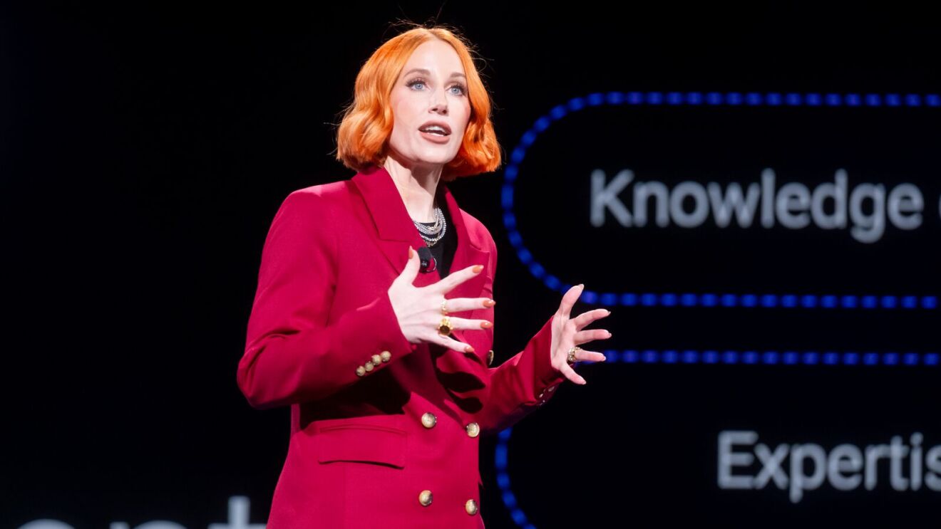 Valerie Henderson, president and CRO, Caylent speaking on stage at re:Invent 2024