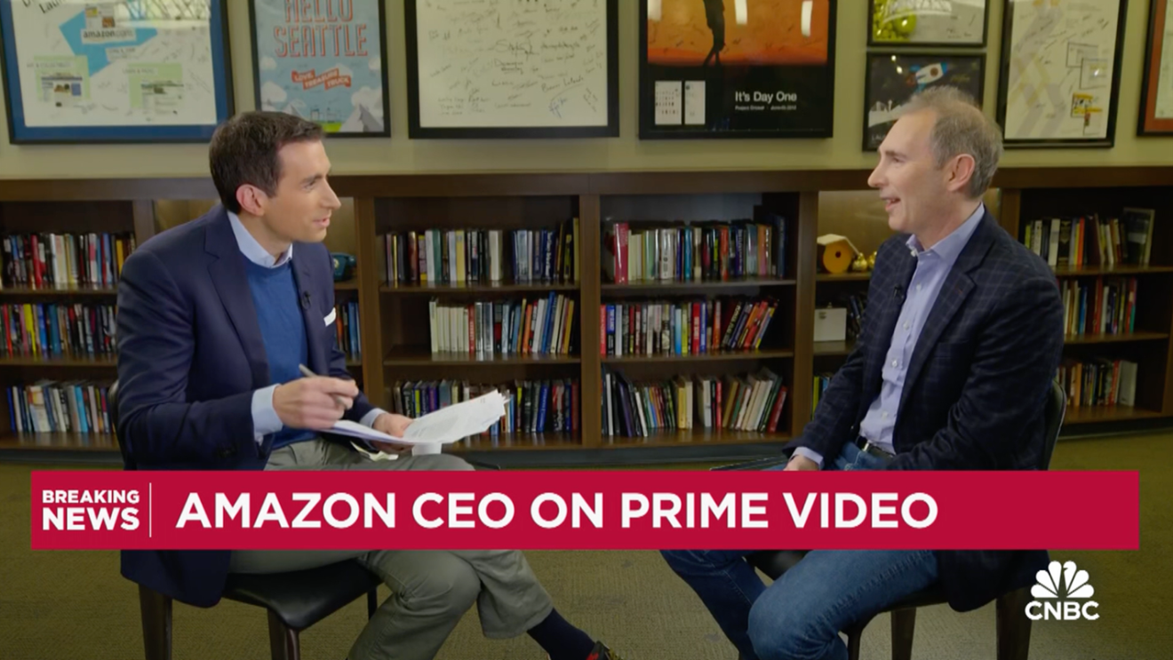 Andy Jassy sits down for an interview with CNBC.