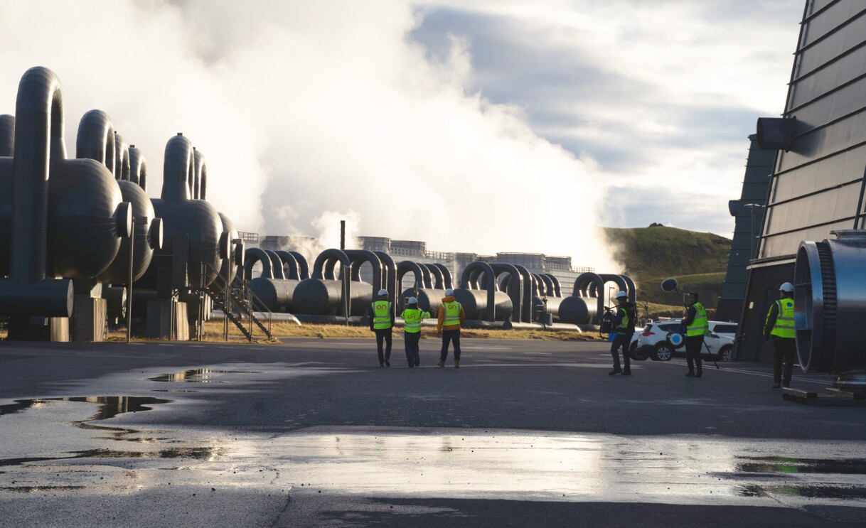 An image of geothermal plants in Iceland.