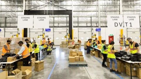 Amazon Disaster Relief packing 