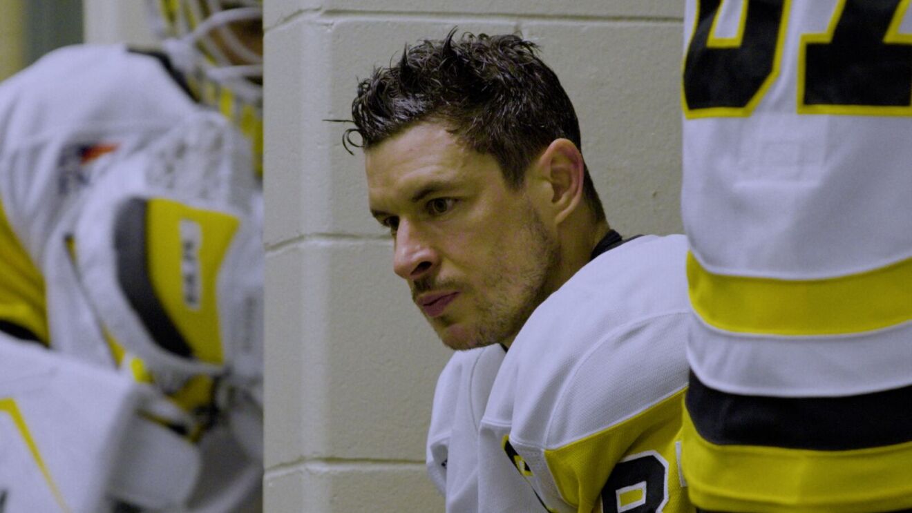 Sidney Crosby shot from FACEOFF: Inside the NHL on Prime Video.