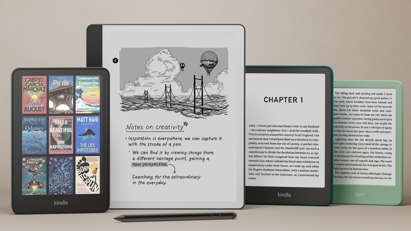The lineup of the four new additions to the Kindle family