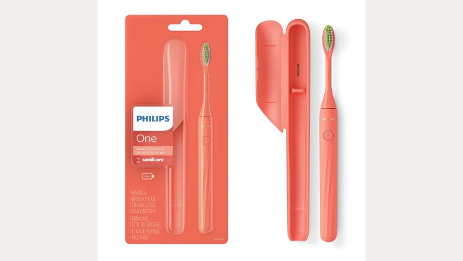 由飞利浦飞利浦的形象一个电池的牙刷。