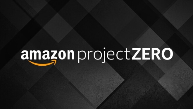 亚马逊Project Zero黑色和灰色背景上的商标图案一样