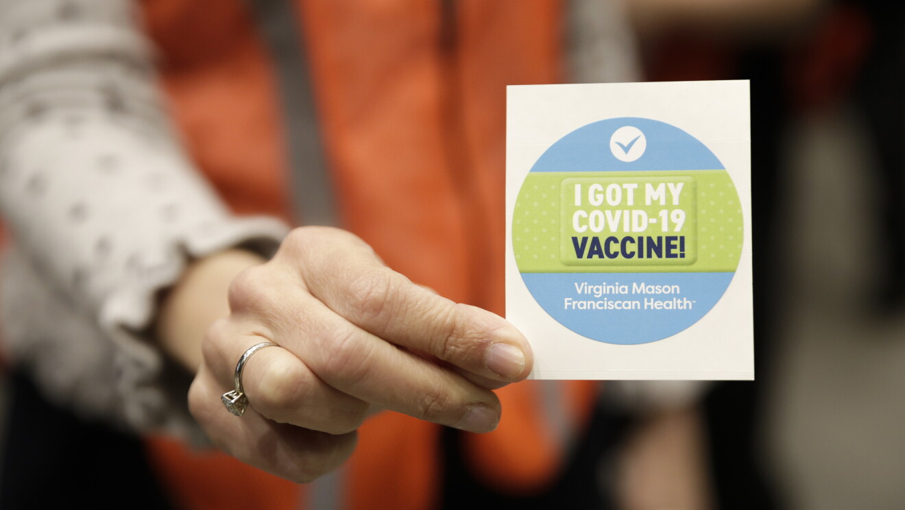 A COVID-19 vaccine clinic hosted on Amazon's Seattle headquarters