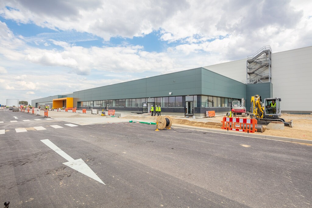 Außenansicht des Logistikzentrums.