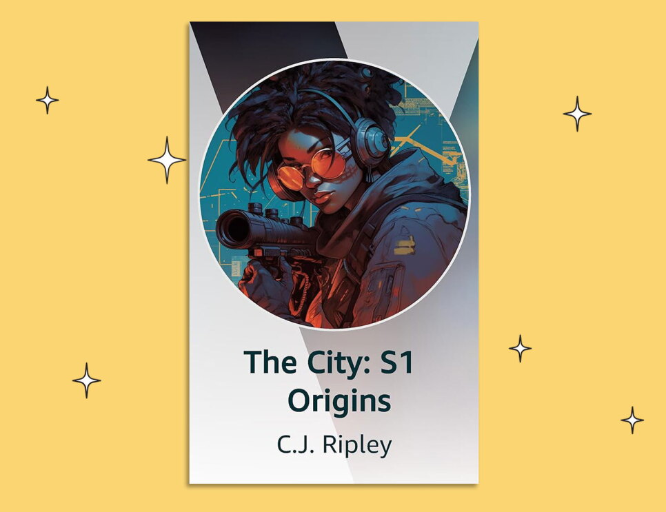 An image of the cover of 'The City: S1 Origins' with a yellow background.